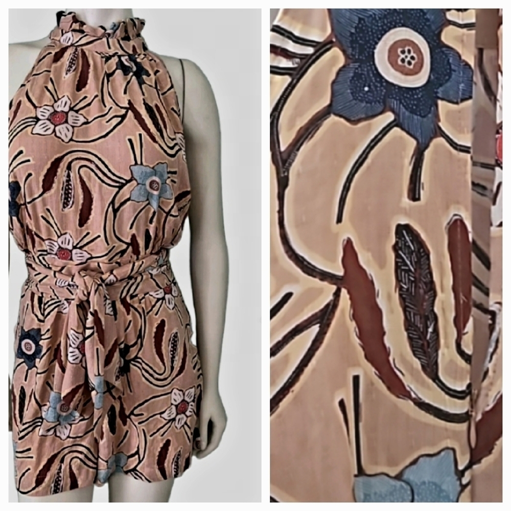 NEW! CHRISTIAN SIRIANO High-Neck Short Romper One-Piece XS.